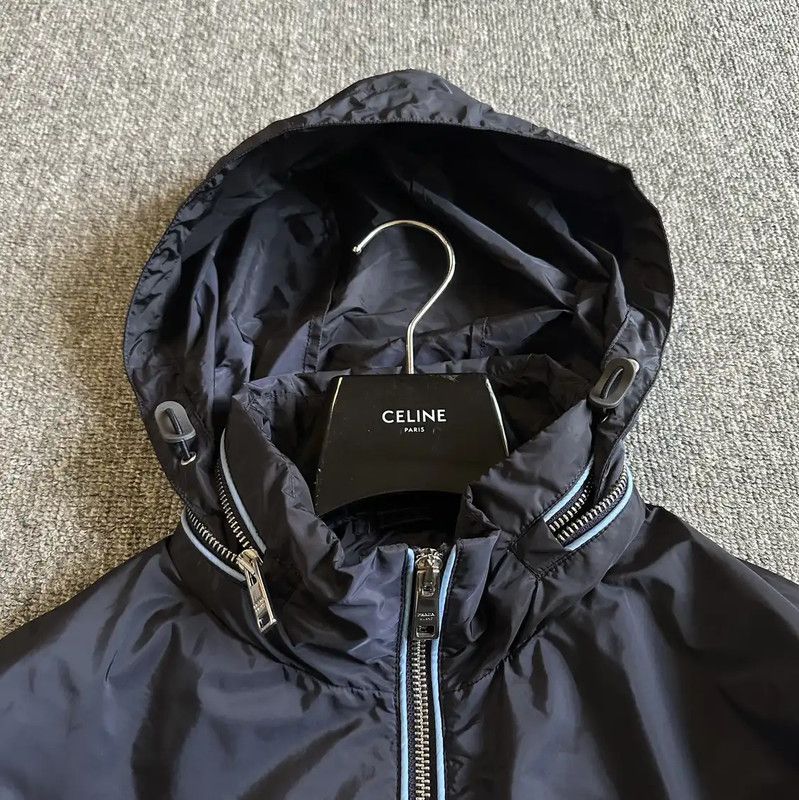 Prada Prada Men's XL Navy Jacket with Hood Size US XL / EU 56 / 4 - 3 Thumbnail