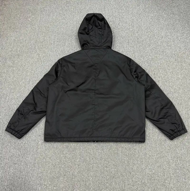 Prada Prada Black Nylon Hooded Jacket for Men Size US XXL / EU 58 / 5 - 2 Thumbnail