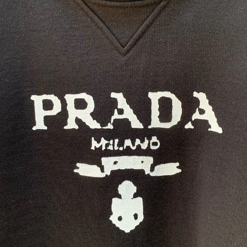 Prada Prada Men's Black Cotton Sweatshirt Size US L / EU 52-54 / 3 - 5 Thumbnail