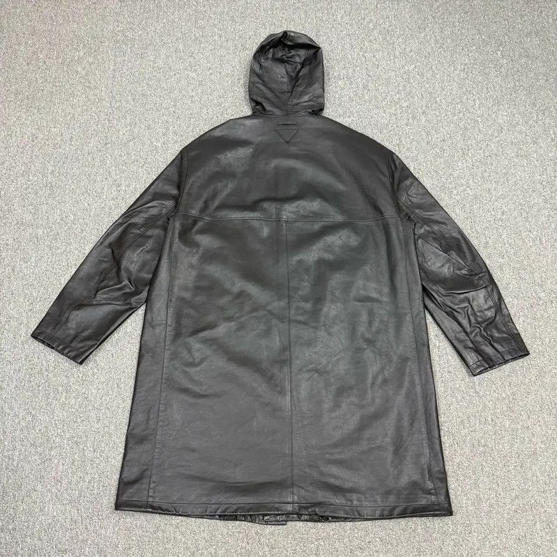 Prada Prada M Black Leather Men's Coat Size US M / EU 48-50 / 2 - 2 Thumbnail