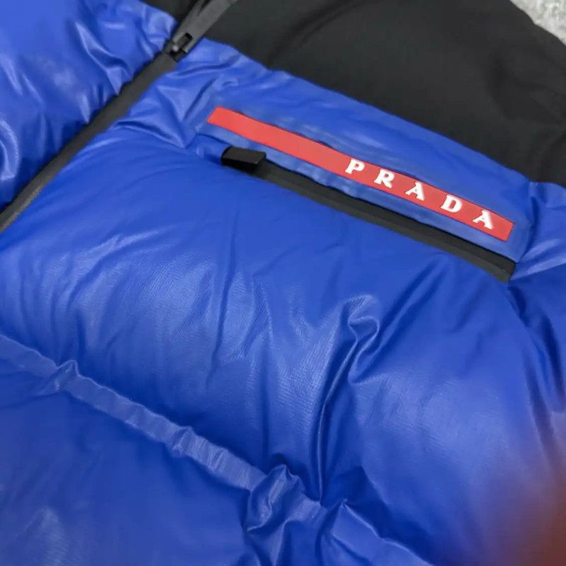 Prada Prada Blue Down Jacket for Men Size US L / EU 52-54 / 3 - 3 Thumbnail