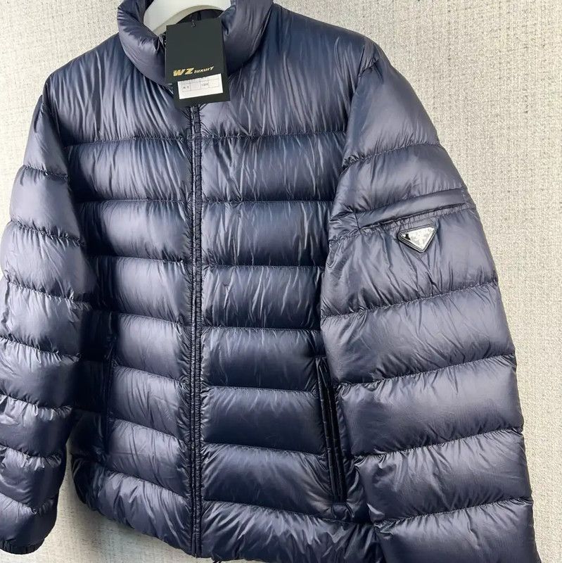 Prada Prada Men's Dark Blue Puffer Jacket Size US L / EU 52-54 / 3 - 3 Thumbnail