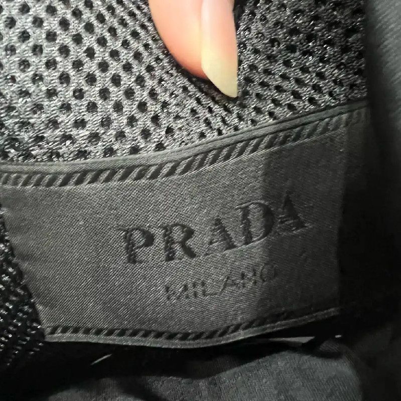 Prada Prada Black Men's Outerwear with Hood Size US L / EU 52-54 / 3 - 3 Thumbnail