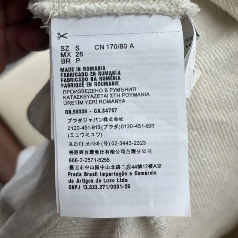 Prada Prada Gray Men's Hoodie with Logo Size US S / EU 44-46 / 1 - 4 Thumbnail