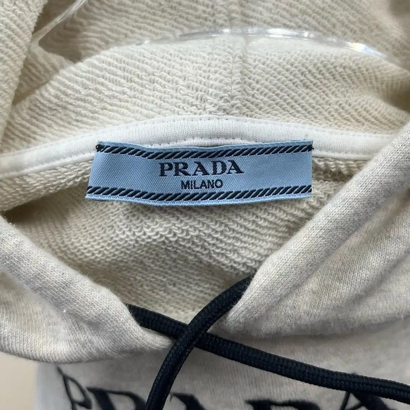 Prada Prada Gray Men's Hoodie with Logo Size US S / EU 44-46 / 1 - 3 Thumbnail