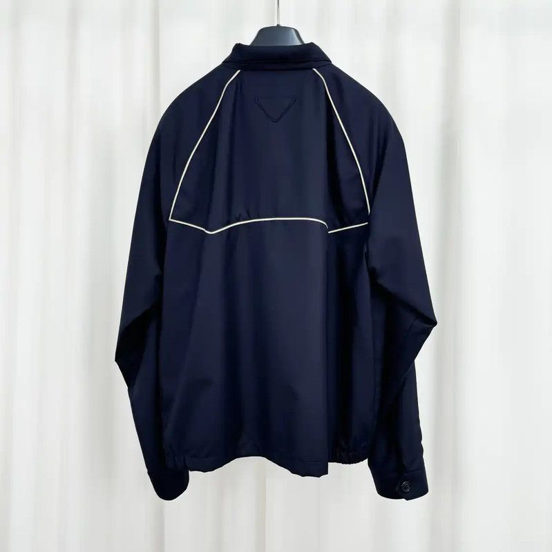 Prada Prada Men's Long Sleeve Navy Wool Jacket Size US L / EU 52-54 / 3 - 2 Thumbnail