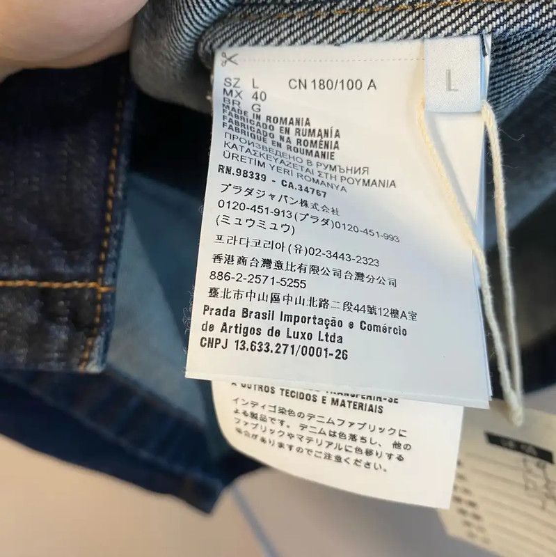 Prada Prada Dark Blue Denim Short Sleeve Shirt Size US L / EU 52-54 / 3 - 4 Thumbnail