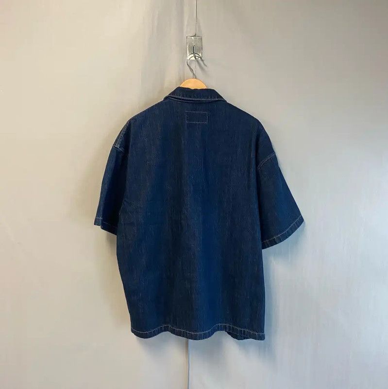 Prada Prada Dark Blue Denim Short Sleeve Shirt Size US L / EU 52-54 / 3 - 2 Thumbnail