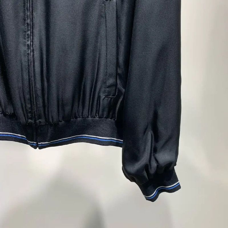 Prada Prada Black Men's Jacket with Blue Stripes Size US L / EU 52-54 / 3 - 3 Thumbnail