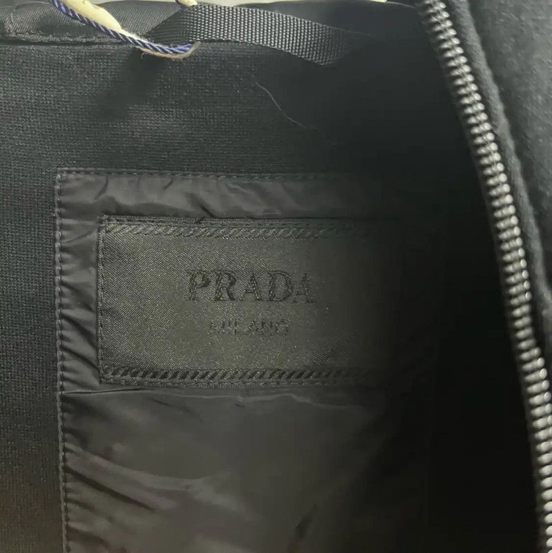 Prada Prada Black Cotton Men's Hooded Jacket Size US XL / EU 56 / 4 - 4 Thumbnail
