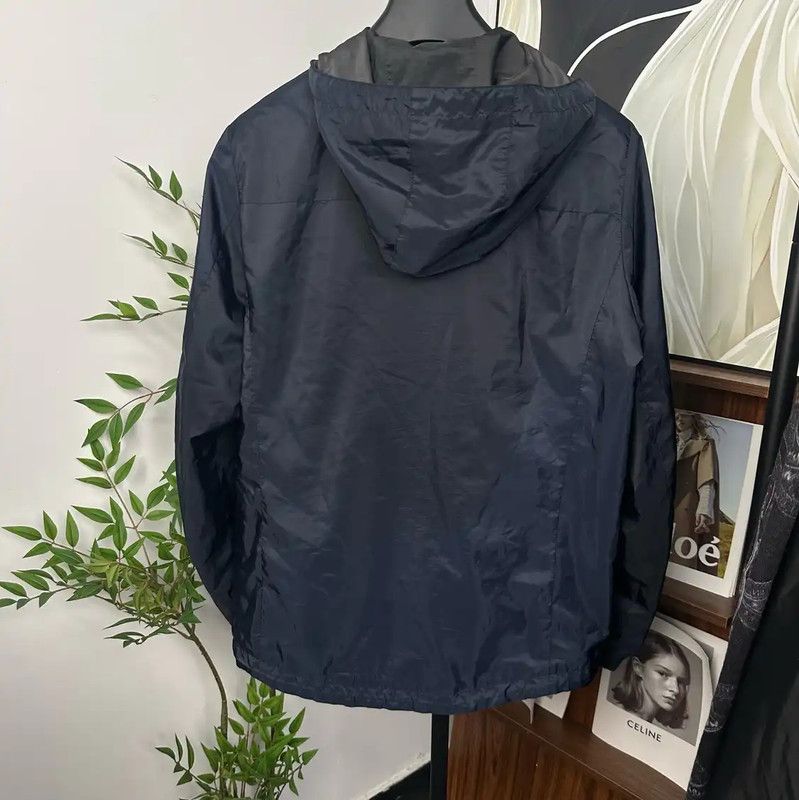 Prada Prada Long Sleeve Navy Men's Outerwear Jacket Size US M / EU 48-50 / 2 - 2 Thumbnail