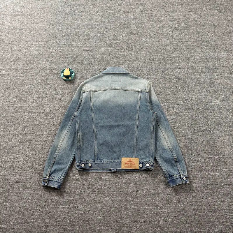 Prada Prada Blue Cotton Men's Denim Jacket Size US S / EU 44-46 / 1 - 2 Thumbnail