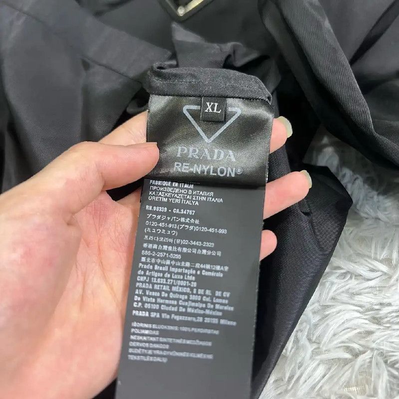 Prada Prada Black Cotton Oversized Men's Jacket Size US XL / EU 56 / 4 - 4 Thumbnail