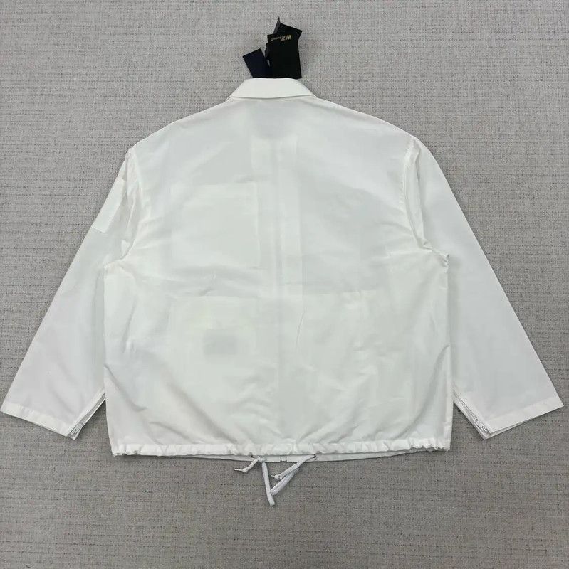 Prada Prada White Cotton Logo Jacket for Men Size US XL / EU 56 / 4 - 2 Thumbnail