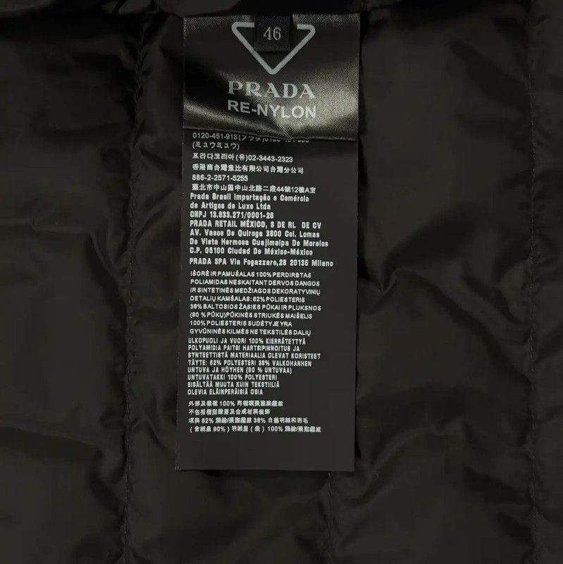 Prada Prada Men's Black Polyester Down Jacket Size US M / EU 48-50 / 2 - 4 Thumbnail