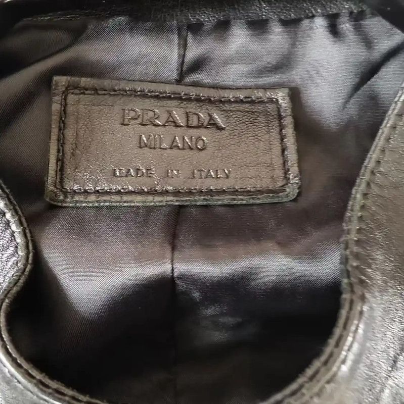 Prada Prada Black Leather Men's Jacket Size US S / EU 44-46 / 1 - 4 Thumbnail