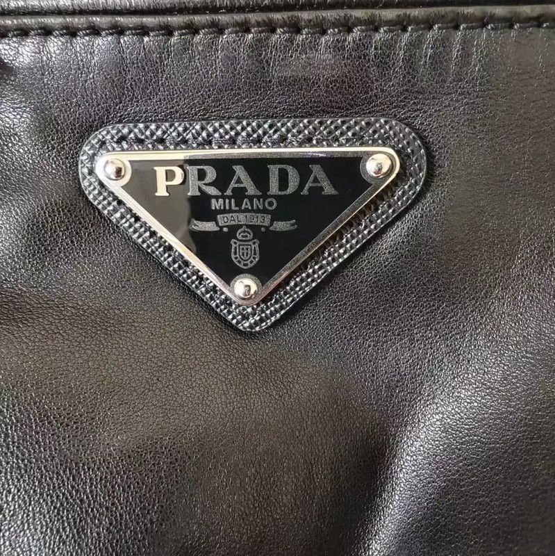 Prada Prada Black Leather Men's Jacket Size US S / EU 44-46 / 1 - 3 Thumbnail