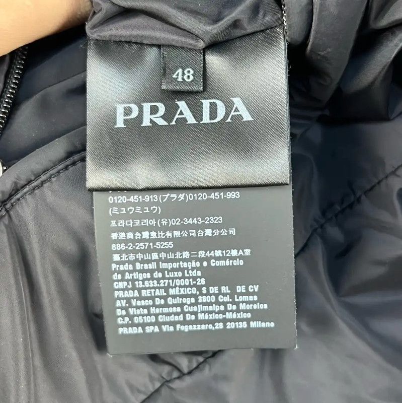 Prada Prada Black Nylon Logo Hooded Jacket Size US M / EU 48-50 / 2 - 6 Thumbnail
