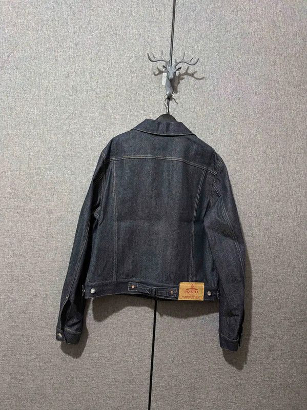 Prada Prada Black Gray Cotton Logo Embroidered Jacket Size US S / EU 44-46 / 1 - 2 Thumbnail