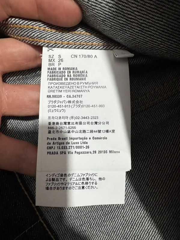 Prada Prada Black Gray Cotton Logo Embroidered Jacket Size US S / EU 44-46 / 1 - 7 Thumbnail