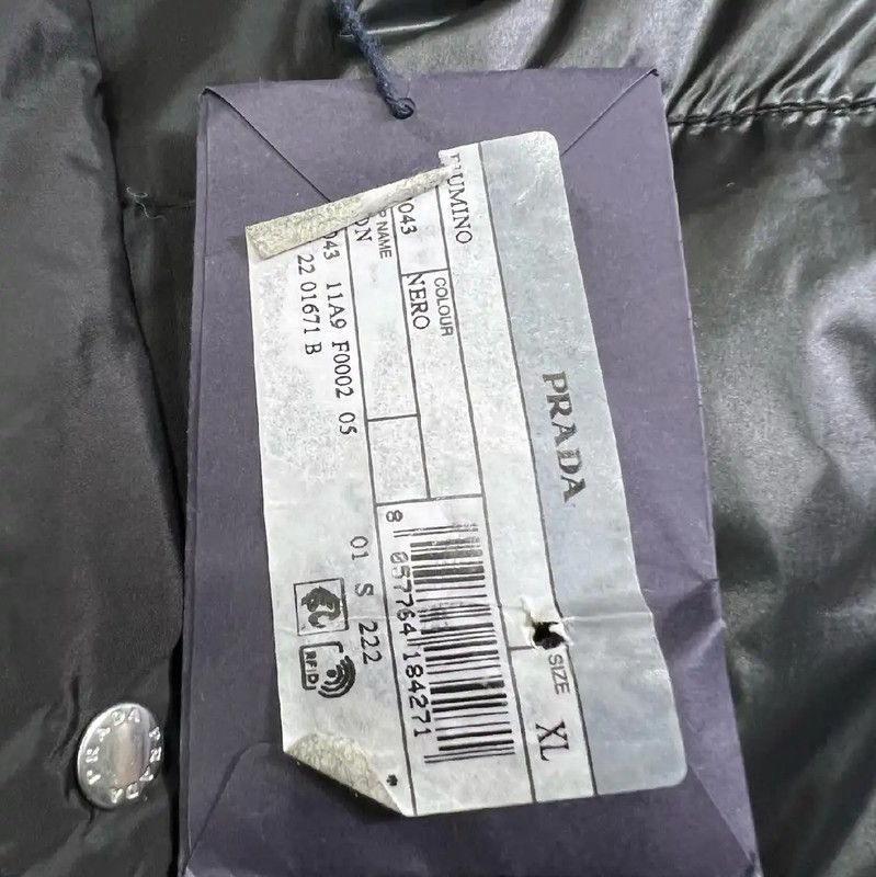 Prada Prada Men's Black Puffer Jacket Size XL Size US XL / EU 56 / 4 - 5 Thumbnail