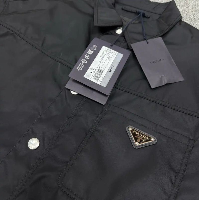 Prada Prada Black Nylon Men's Overshirt Size US XL / EU 56 / 4 - 3 Thumbnail