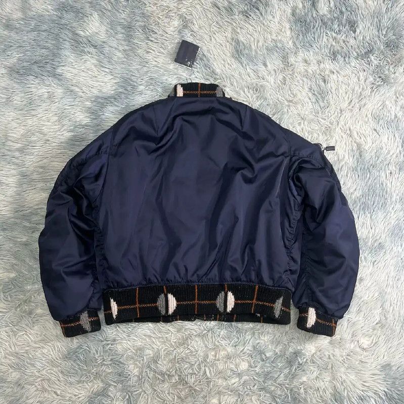 Prada Prada Blue Men's Jacket with Knit Details Size US M / EU 48-50 / 2 - 2 Thumbnail