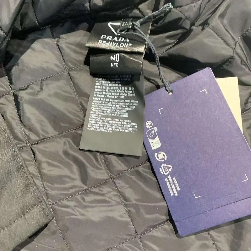 Prada Prada Black Nylon Men's Outerwear Jacket Size US XL / EU 56 / 4 - 4 Thumbnail