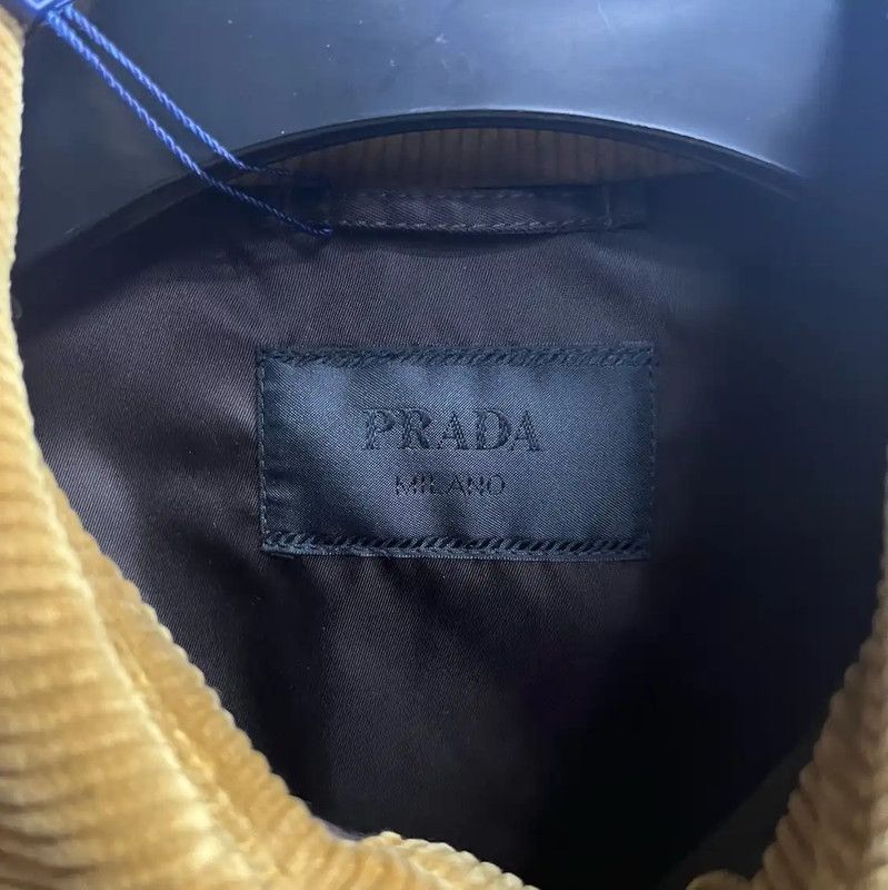 Prada Prada Men's Long Sleeve Yellow Cotton Shirt Size US L / EU 52-54 / 3 - 3 Thumbnail