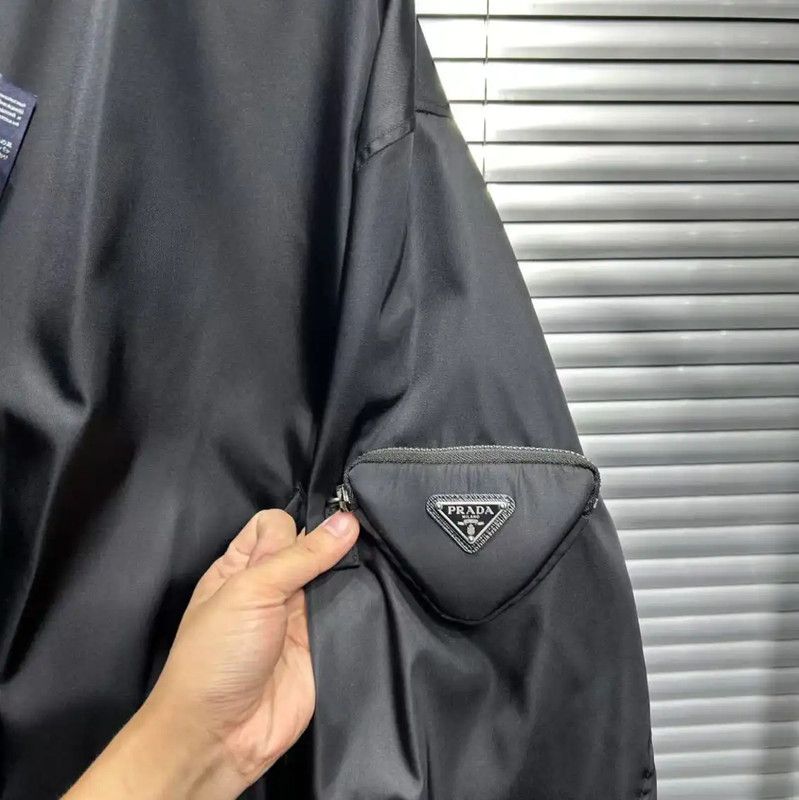 Prada Prada Men's Black Cotton Spring Autumn Jacket Size US M / EU 48-50 / 2 - 3 Thumbnail