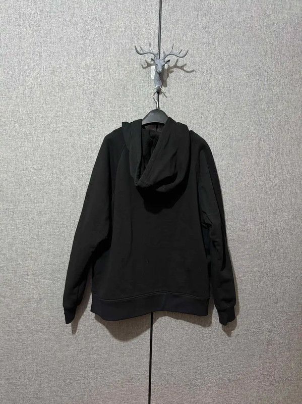 Prada Prada Black Leather Logo Hooded Jacket for Men Size US L / EU 52-54 / 3 - 2 Thumbnail