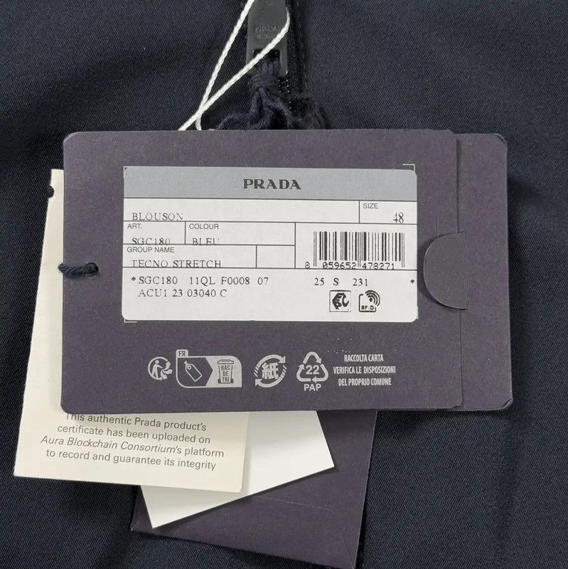 Prada Prada M Size Dark Blue Men’s Jacket Size US M / EU 48-50 / 2 - 5 Thumbnail