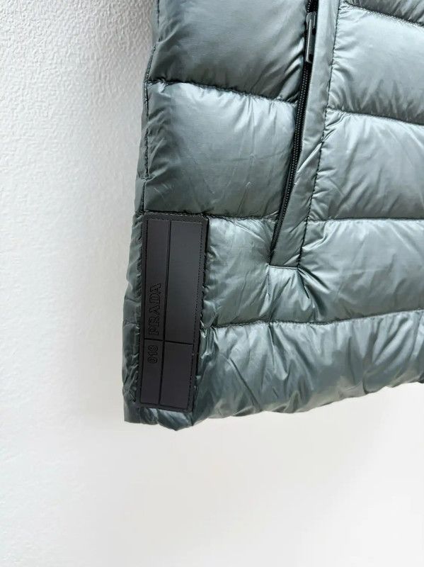 Prada Prada Gray Men's Down Jacket Size US L / EU 52-54 / 3 - 2 Thumbnail