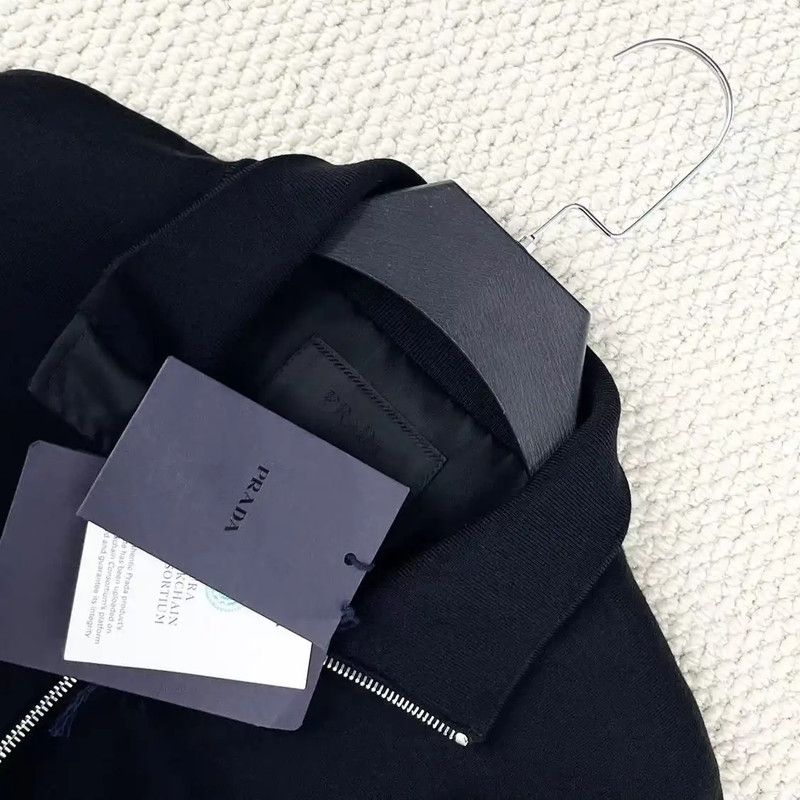 Prada Prada Black Wool Long Coat for Men Size US XL / EU 56 / 4 - 3 Thumbnail