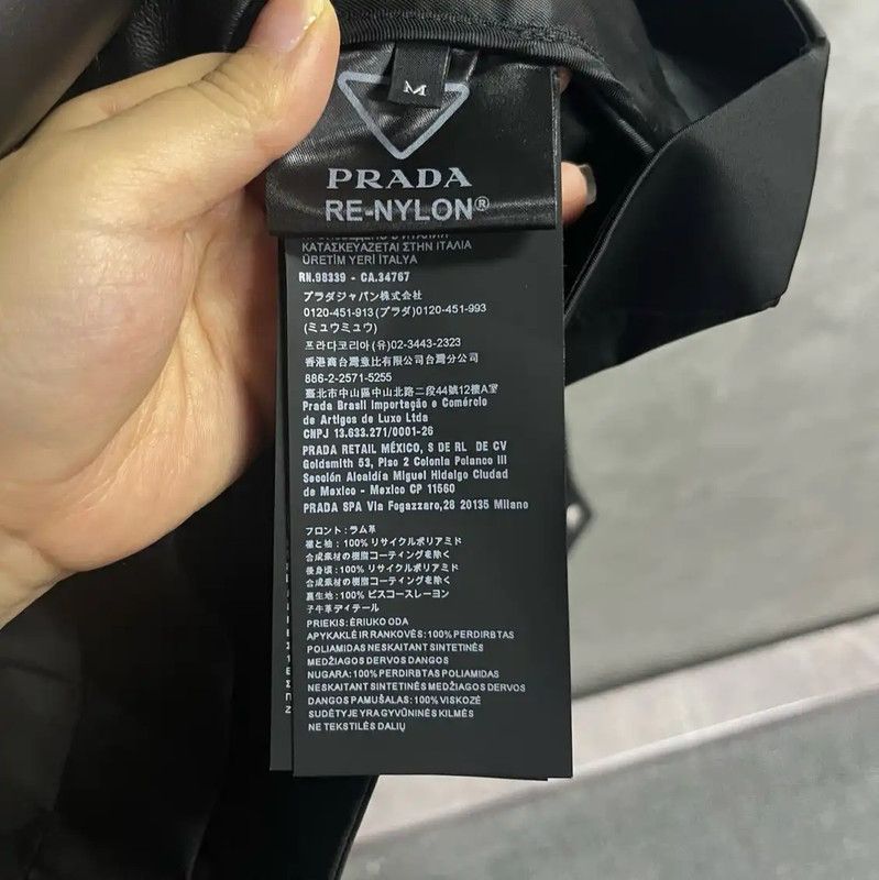 Prada Prada Black Leather Men's Outerwear Jacket Size US M / EU 48-50 / 2 - 5 Thumbnail