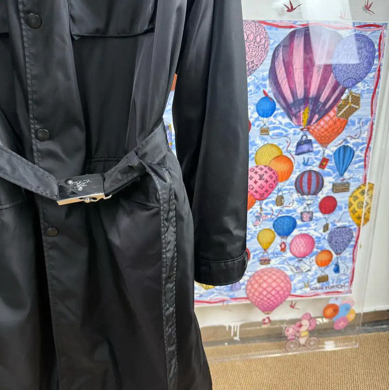 Prada Prada Black Polyester Men's Outerwear Coat Size US L / EU 52-54 / 3 - 6 Thumbnail