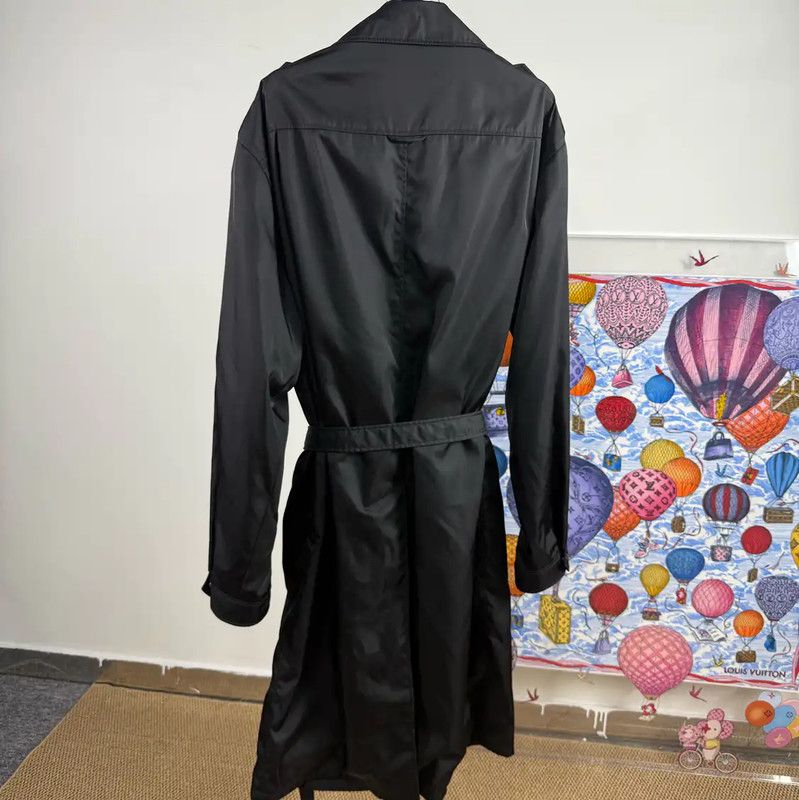 Prada Prada Black Polyester Men's Outerwear Coat Size US L / EU 52-54 / 3 - 2 Thumbnail