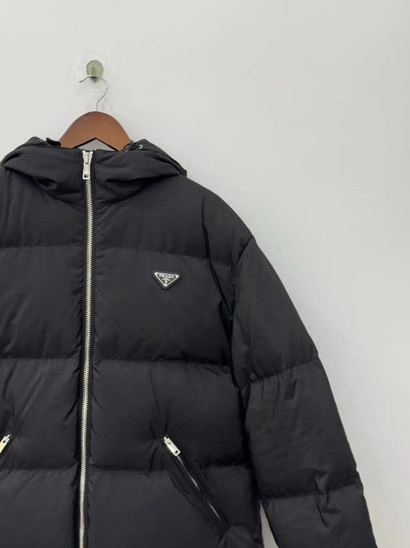 Prada Prada Men's Black Mid-Length Down Jacket Size US S / EU 44-46 / 1 - 3 Thumbnail