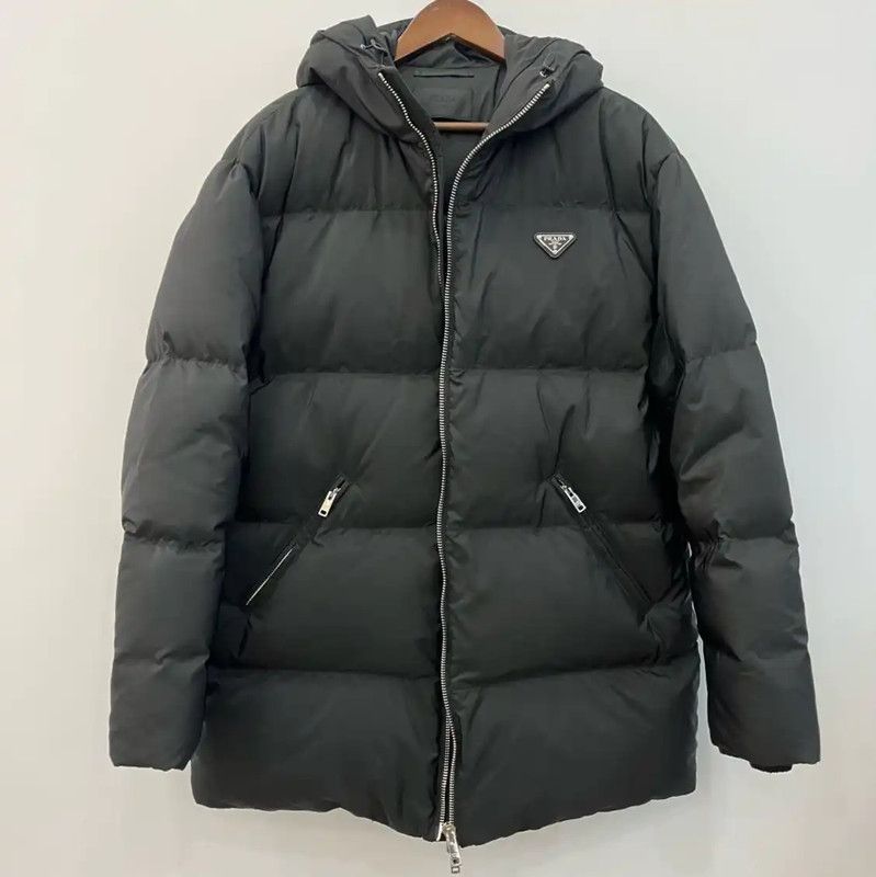 Prada Prada Men's Black Mid-Length Down Jacket Size US S / EU 44-46 / 1 - 7 Thumbnail