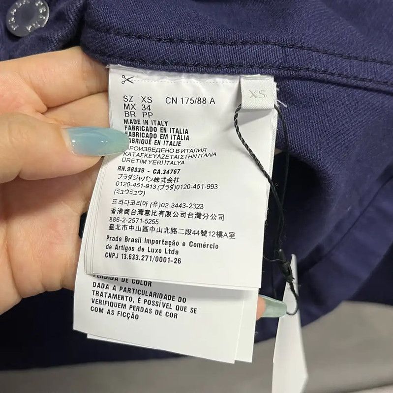 Prada Prada Blue Denim Hooded Jacket Size US XS / EU 42 / 0 - 4 Thumbnail