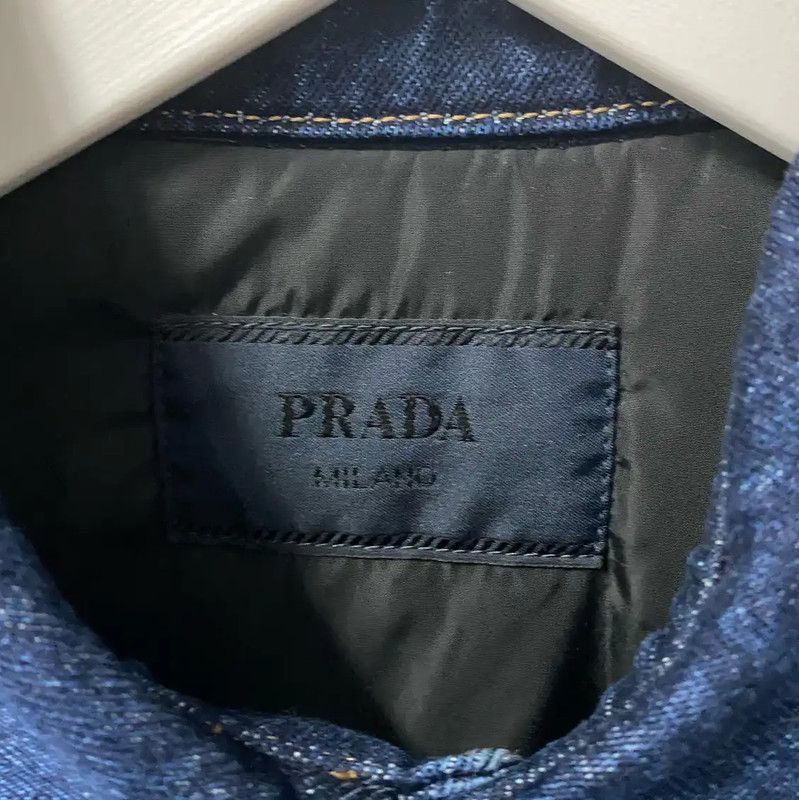 Prada Prada Deep Blue Cotton Long Sleeve Jacket Size US L / EU 52-54 / 3 - 6 Thumbnail