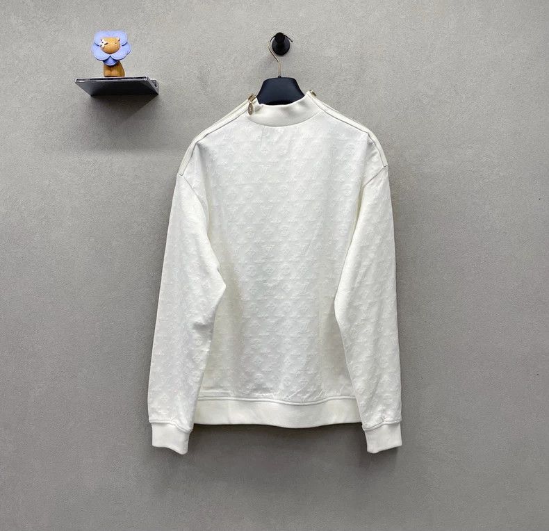 Louis Vuitton LV White Logo Sweatshirt M - dmc Size US M / EU 48-50 / 2 - 2 Thumbnail