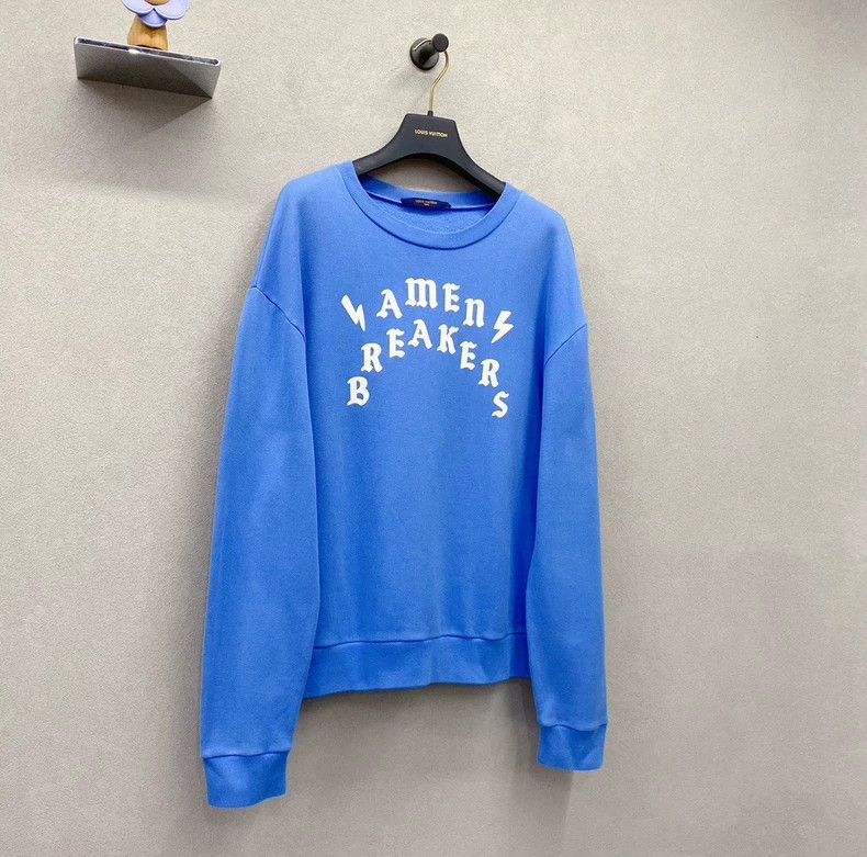 Louis Vuitton Louis Vuitton Blue Printed Sweatshirt - dmc Size US M / EU 48-50 / 2 - 4 Thumbnail