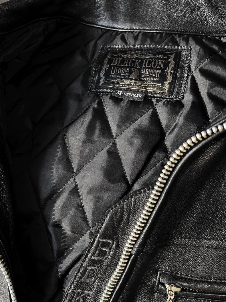 Neighborhood NEIGHBORHOOD x BLACK ICON Leather Jacket - dmc Size US M / EU 48-50 / 2 - 6 Thumbnail