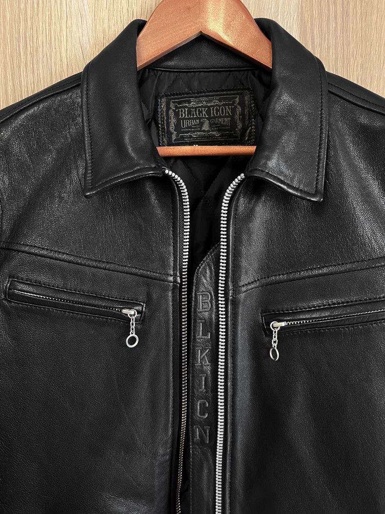 Neighborhood NEIGHBORHOOD x BLACK ICON Leather Jacket - dmc Size US M / EU 48-50 / 2 - 2 Thumbnail