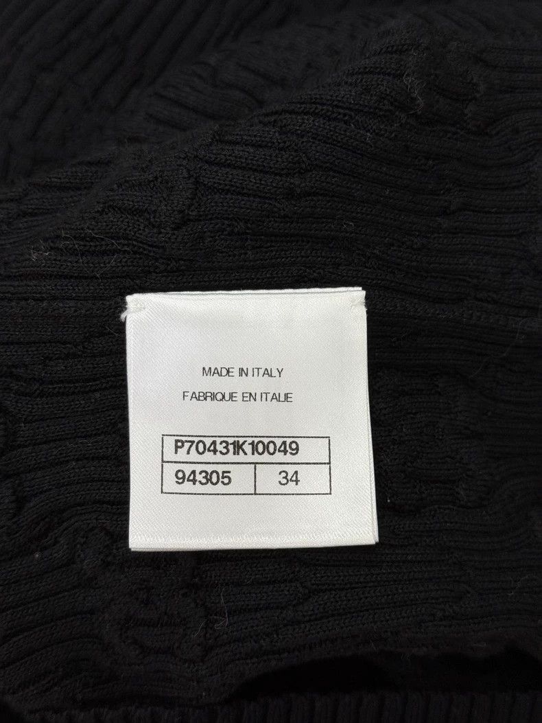 Chanel Chanel Black Logo Knit Short Sleeve Top - dmc Size US M / EU 48-50 / 2 - 4 Thumbnail