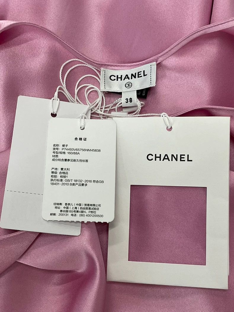 Chanel Chanel 23P Pink Silk Satin Dress - dmc Size US M / EU 48-50 / 2 - 4 Thumbnail