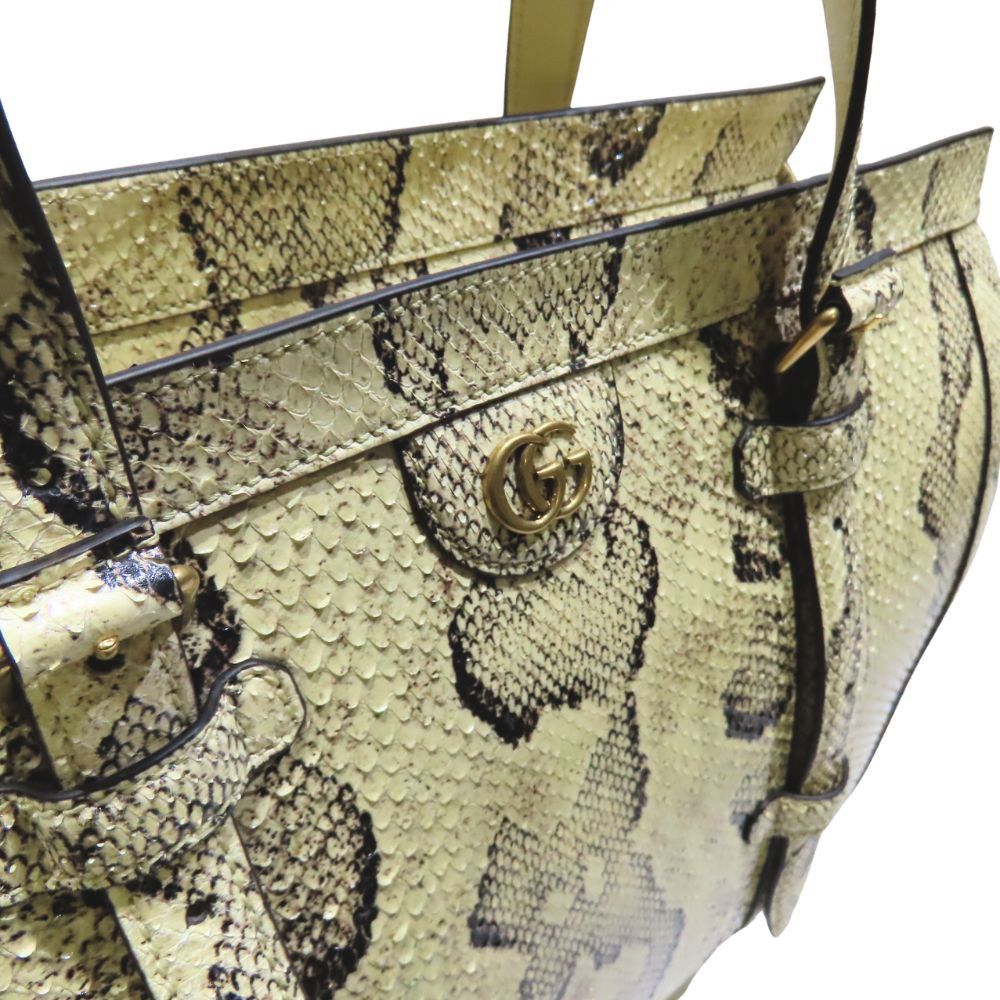Gucci Gucci Gucci Double G Python Medium Tote Bag Natural Material Tote Bag 711057 DUTY FREE for USA Size ONE SIZE - 5 Thumbnail