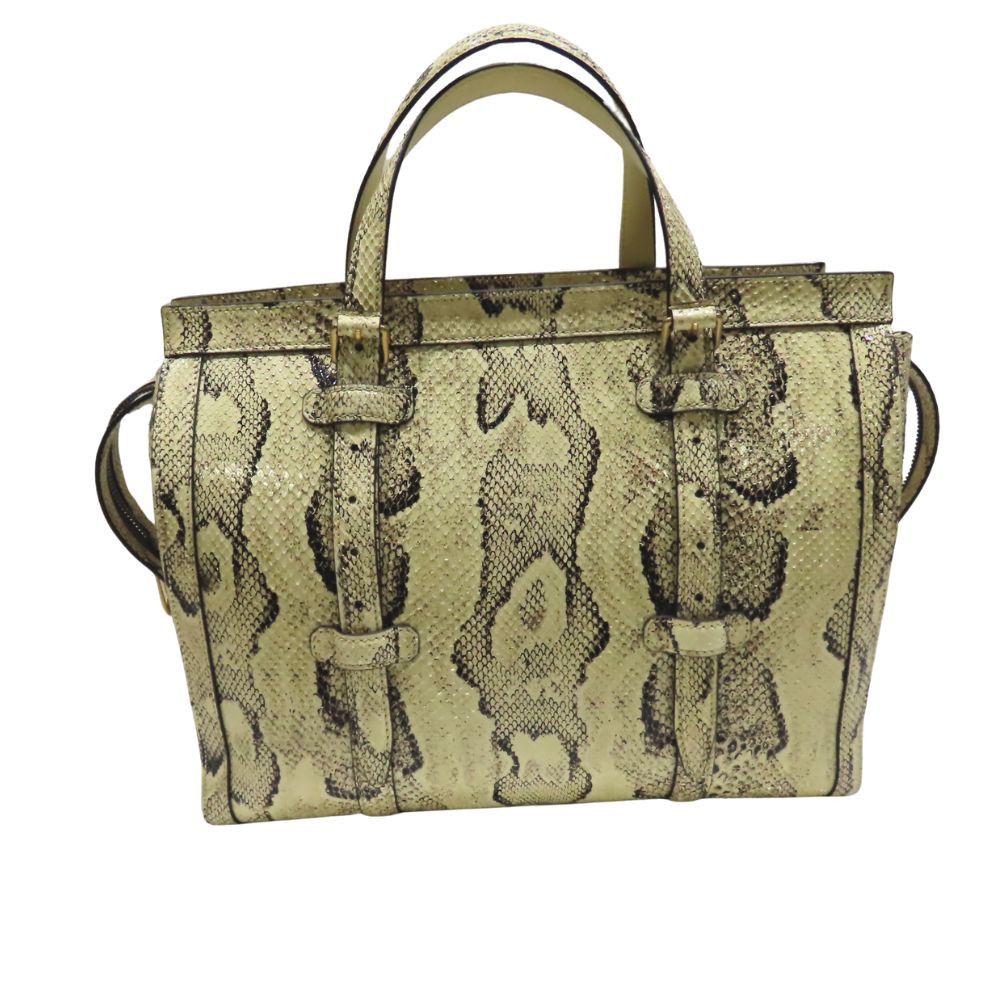 Gucci Gucci Gucci Double G Python Medium Tote Bag Natural Material Tote Bag 711057 DUTY FREE for USA Size ONE SIZE - 3 Thumbnail