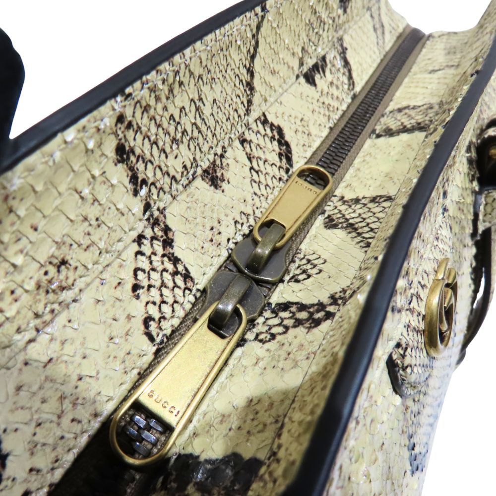 Gucci Gucci Gucci Double G Python Medium Tote Bag Natural Material Tote Bag 711057 DUTY FREE for USA Size ONE SIZE - 6 Thumbnail